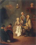 Pietro Longhi the school of the work oil on canvas